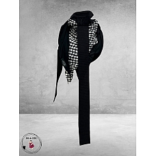 VINCENZO ALLOCCA Sjaal Zwart/Wit Ruitje